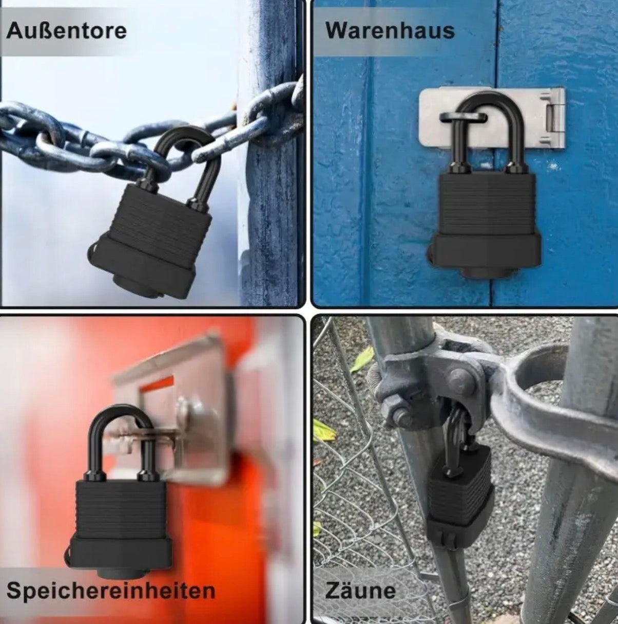 Gummiertes Hochsicherheits-Vorhängeschloss für Offroad, Camping & Outdoor