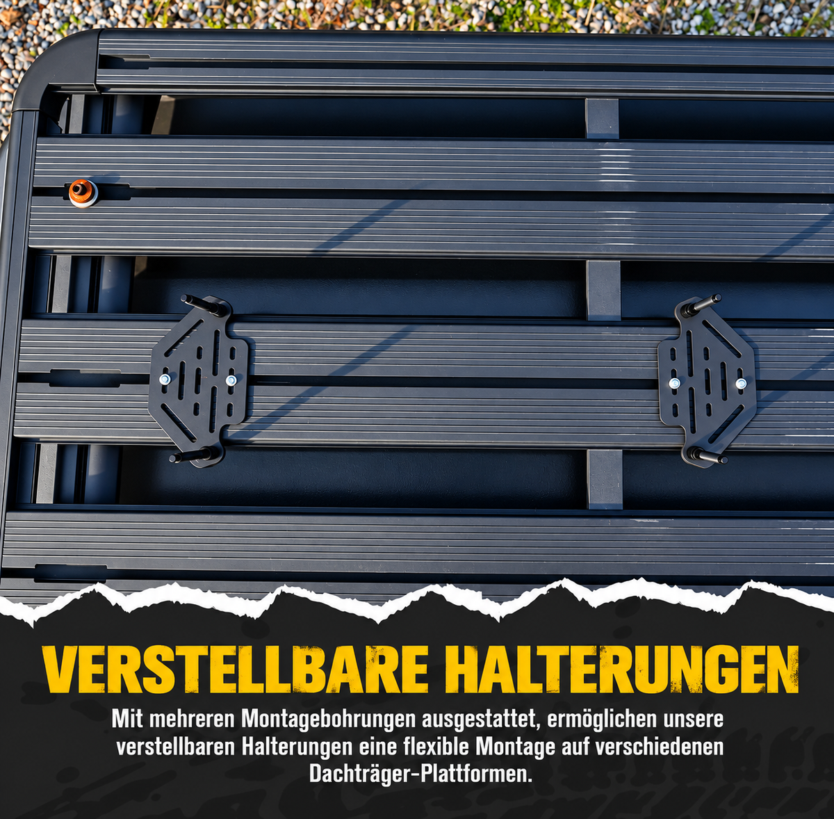 Bergeboard-Halterung für Dachträger – verstellbar & abschließbar