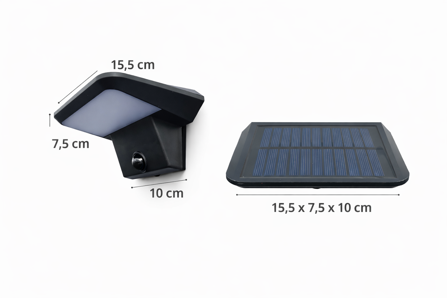 Solar-LED-Außenstrahler inkl. Akku, Solarpanel und 2 Magneten