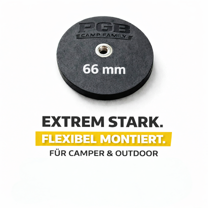 Gummierter Neodym-Magnet 66mm Haftkraft bis 25 Kg