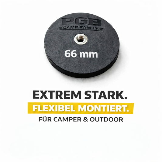 Gummierter Neodym-Magnet 66mm Haftkraft bis 25 Kg