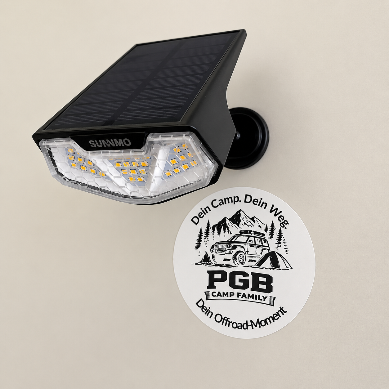 Solar-LED-Lampe mit Magnet-Halterung – Manuelle Ein/Aus-Funktion | Kein Bewegungsmelder | 32 LEDs | IP65