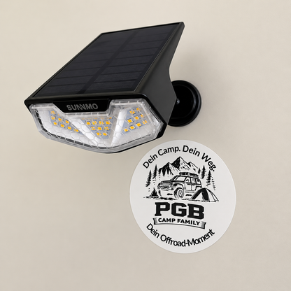 Solar-LED-Lampe mit Magnet-Halterung – Manuelle Ein/Aus-Funktion | Kein Bewegungsmelder | 32 LEDs | IP65