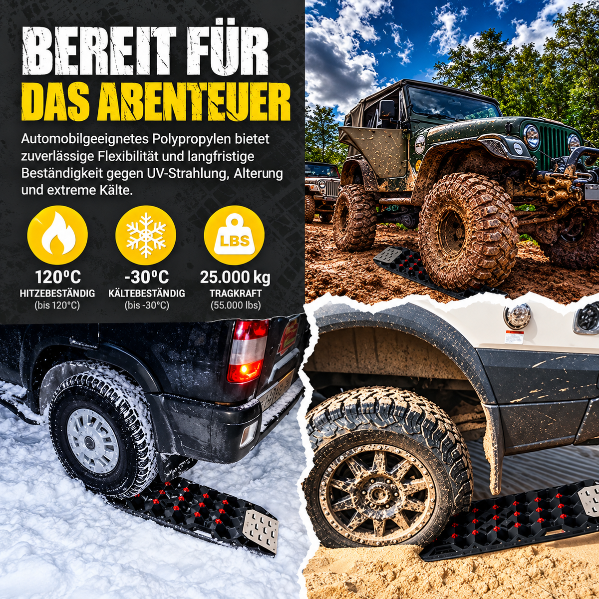 Sandboards 2er Set Professional 4x4 Original Bunker indust