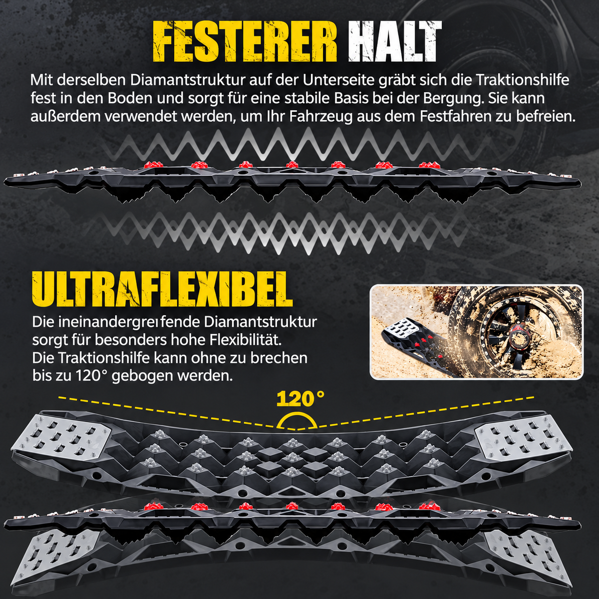 Sandboards 2er Set Professional 4x4 Original Bunker indust