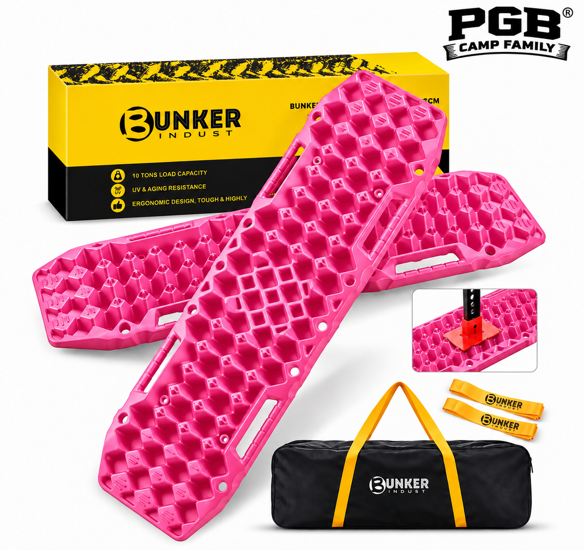 Sandboards 2er Set Pink mit magnetische Halterung  Original Bunker indust