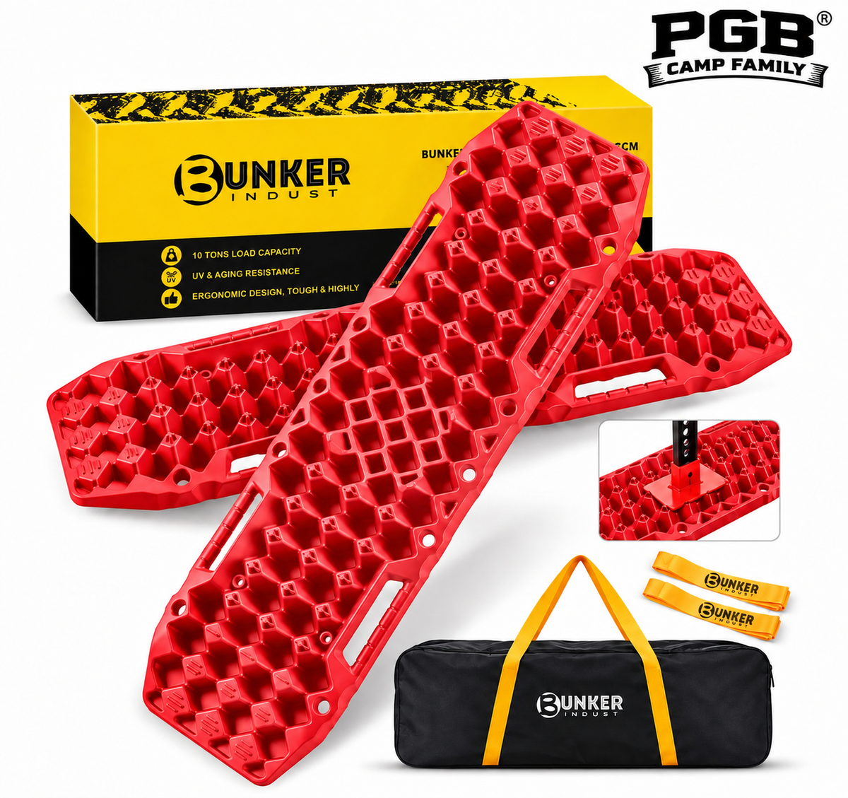 Sandboards 2er Set Rot mit magnetische Halterung  Original Bunker indust