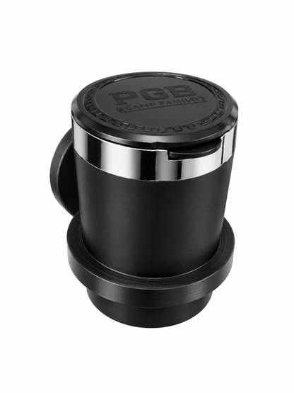 Magnetischer Aschenbecher mit Deckel – Schwarz – 66 mm Neodym Magnet – Für Wohnmobil, Camper & Metalloberflächen