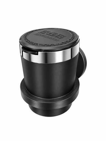 Magnetischer Aschenbecher mit Deckel – Schwarz – 66 mm Neodym Magnet – Für Wohnmobil, Camper & Metalloberflächen