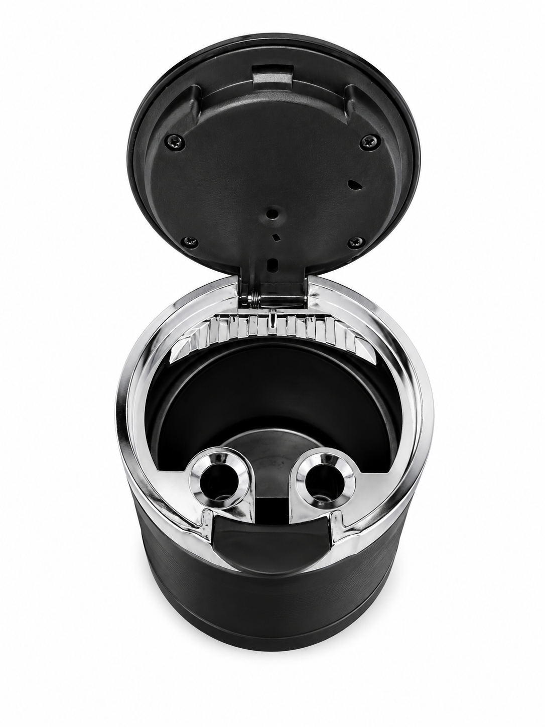 Magnetischer Aschenbecher mit Deckel – Schwarz – 66 mm Neodym Magnet – Für Wohnmobil, Camper & Metalloberflächen